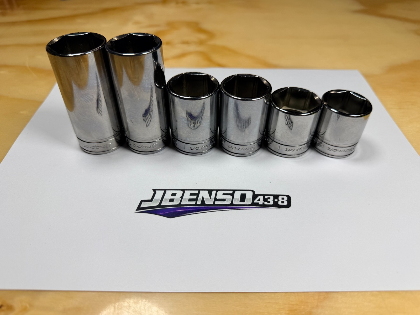 Snap-On Tools USA NEW 6pc 3/8″ Drive 15/16″ & 1″ SAE 6pt Add-On Sockets