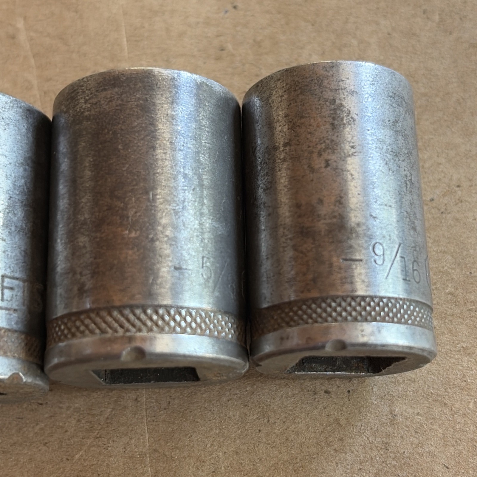 Rare 4 Pc. Craftsman BE 1/2″ Drive 8 Point Sockets 3/4″, 11/16″, 5/8″ & 9/16″