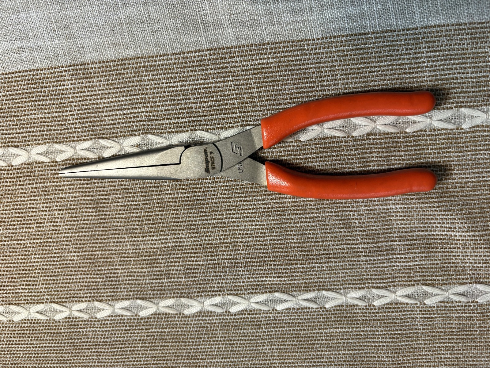 Brand NEW Snap-On 97ACF Talon Grip Needle Nose Orange Pliers