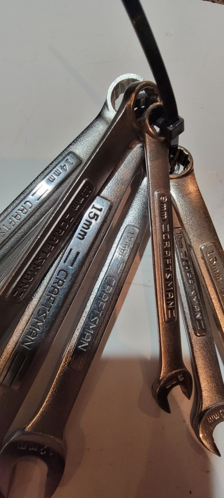 Craftsman 8 piece Metric Combination Wrench Set 9,10,11,12,13,14,15,17mm
