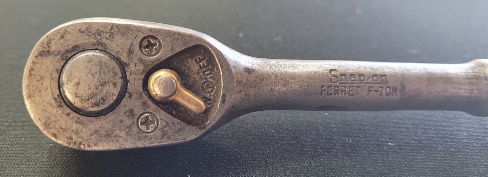 Snap On F-70-N – 3/8” Drive, Chrome, Ferret, Ratchet-USA-NICE-Vintage-