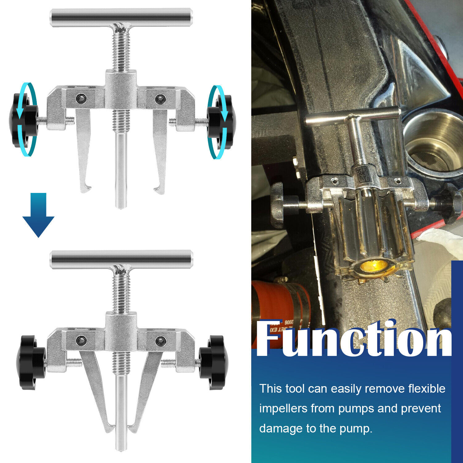 660040-1 Impeller Puller Removal for Impellers 2-1/4″ to 2-9/16″ Jabsco Pump