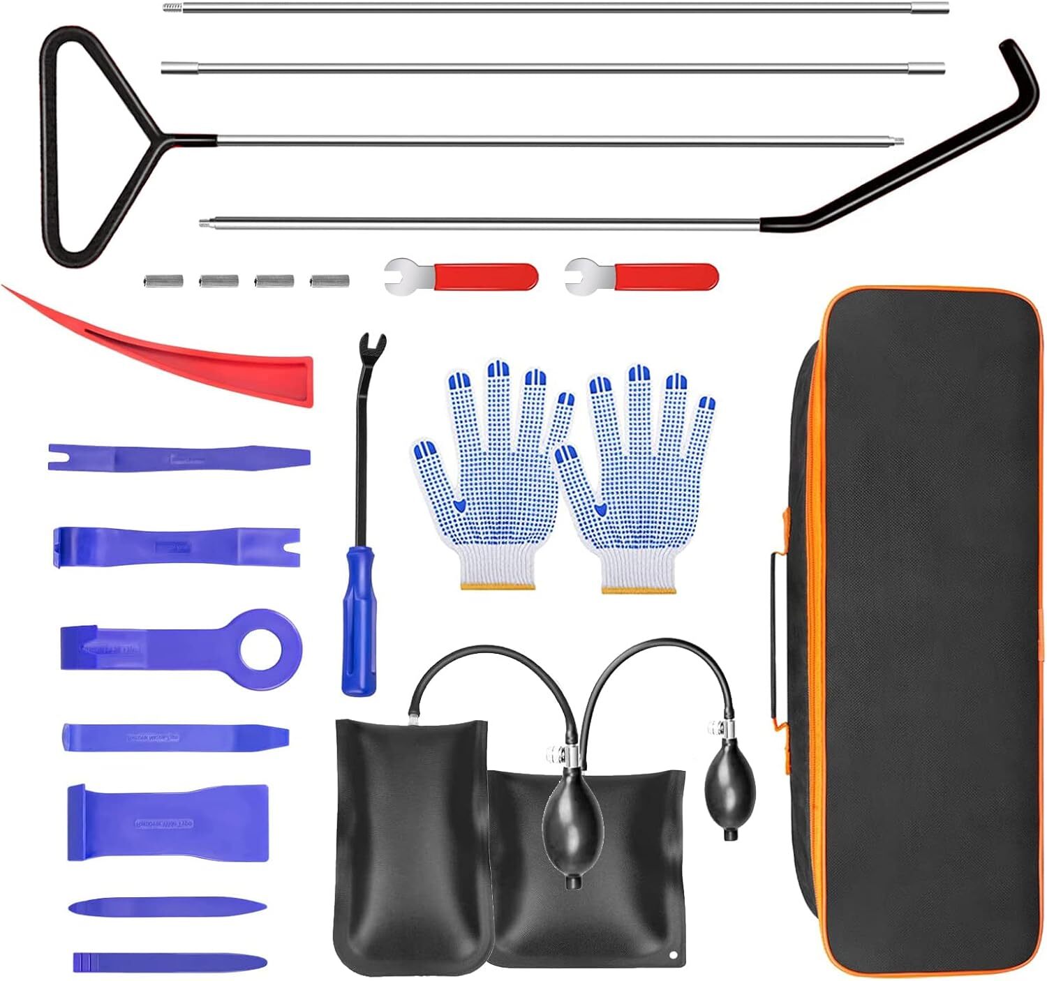 Emergency Car Unnlock Tool Kit, Vehicle Repair Lock Out Set, Long Reach Puller