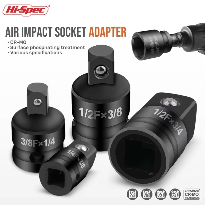 3/4″ to 1/2″ Impact Socket Adapter Cr-Mo Steel Drive Reducer F/M Heavy Duty