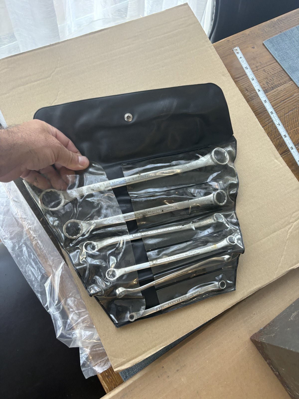 6 Piece Vinatge Craftsman Metric Box End Wrench Set No. 4295 with case
