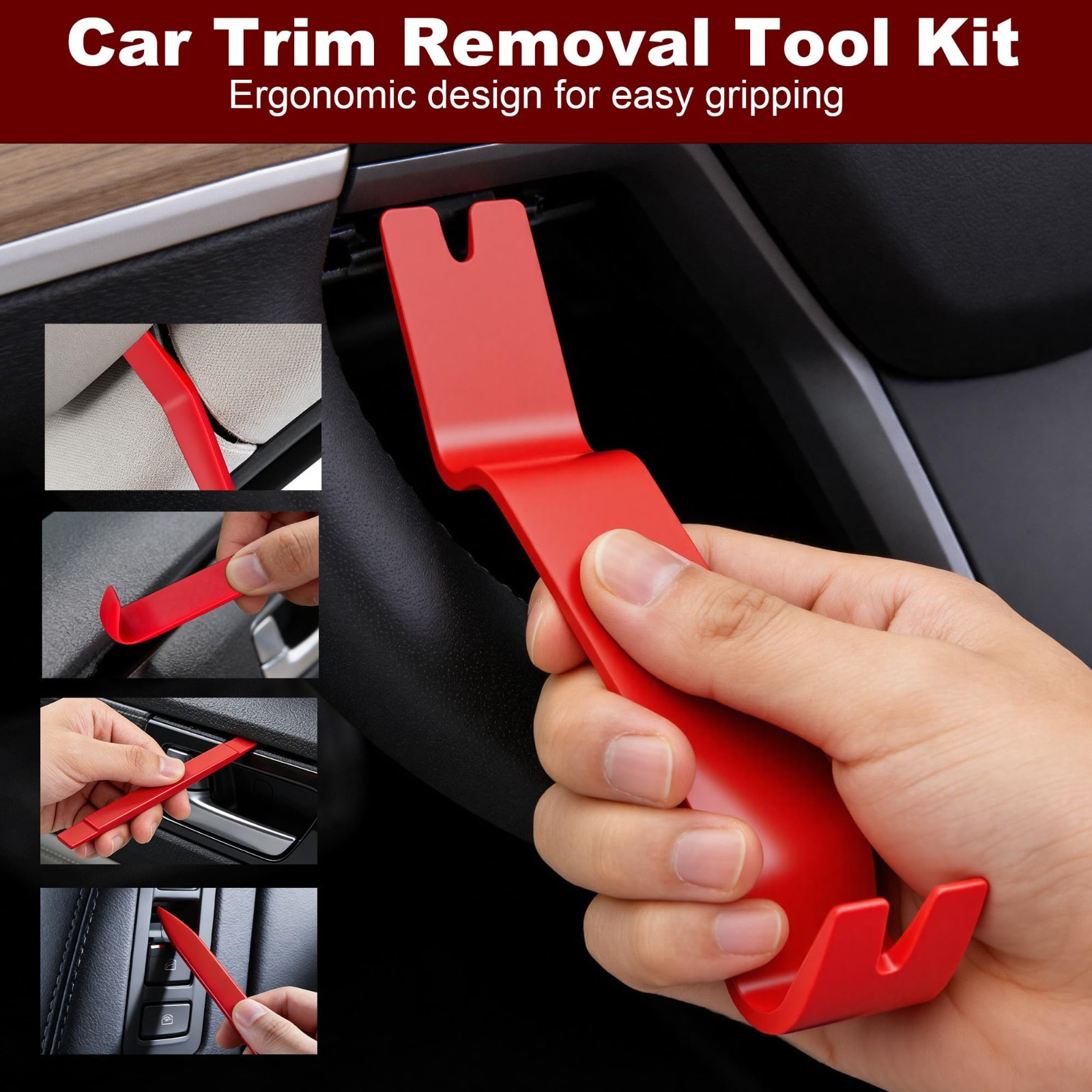 8 Pcs Auto Trim Removal Tool Kit – Non-Scratch Pry Tools & Fastener Pliers for C