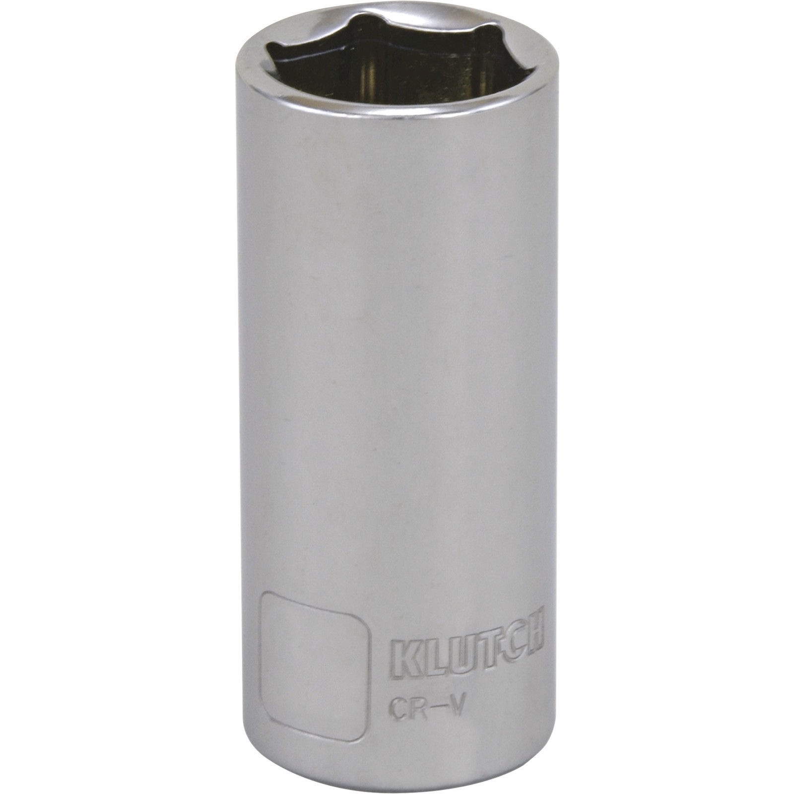 Klutch Deep Socket, Metric, 19mm, 3/8in.-Drive, 6-Pt.