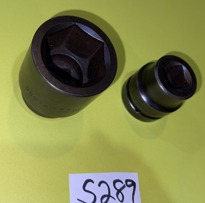 MAC TOOLS 2 PIECE 1 INCH DRIVE BUDD WHEEL IMPACT SOCKETS 13/16, 1-13/16