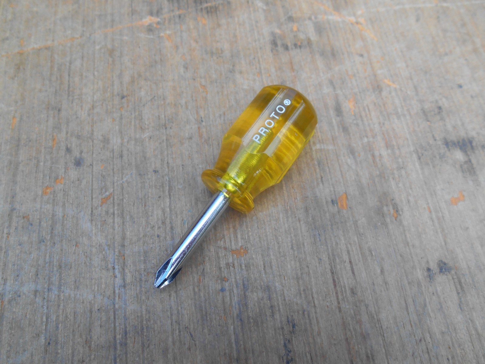 Vintage Proto 9671 Stubby Screwdriver Phillips #2, 3″ OAL USA, New