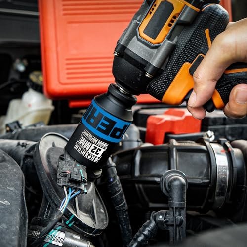 9-Piece 1/2″ Drive Impact Socket Set, 29mm-38mm Axle Nut, Metric CR-MO, 6-Point,