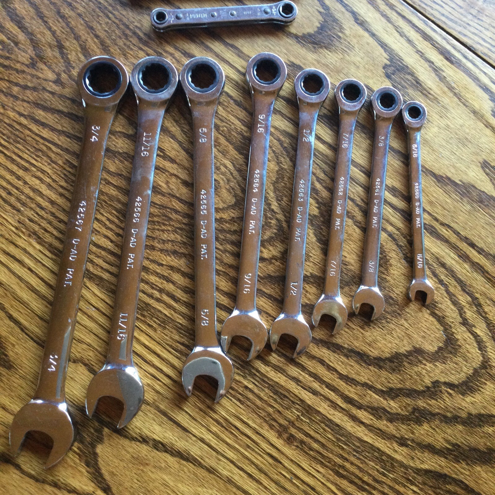 Craftsman Standard SAE Reversible Ratcheting Wrench Set USA Proto SK 5 16 ~3/4