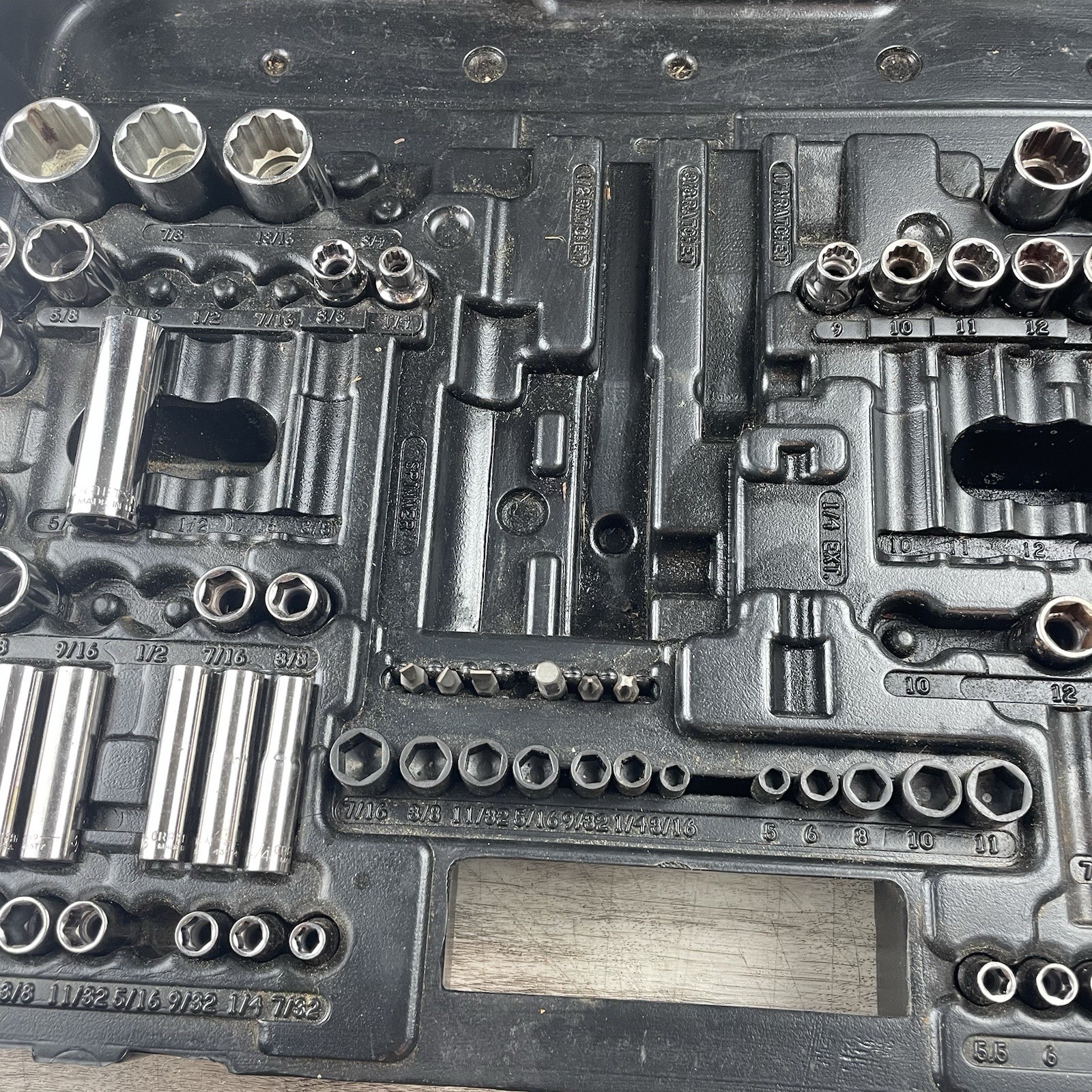 RARE Vintage CRAFTSMAN #33122 122 PC G2 MECHANICS TOOL SET USA MISSING PIECES