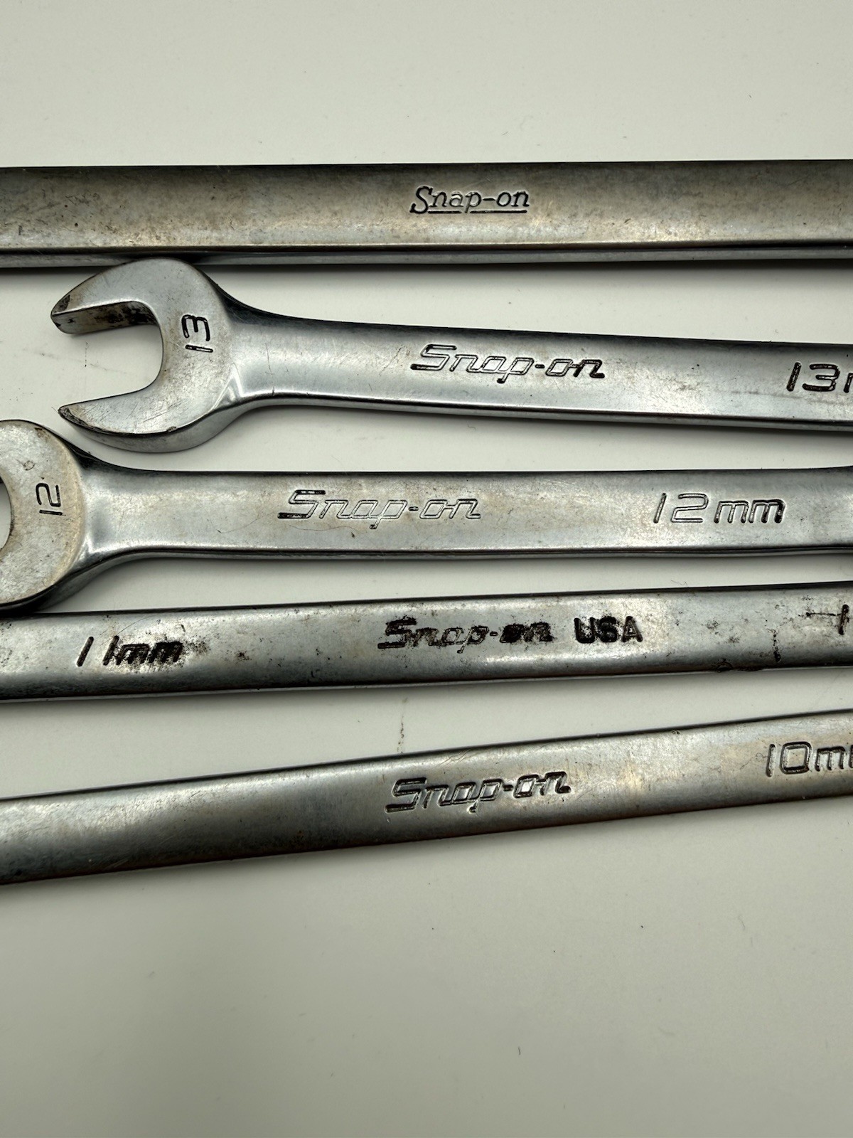 5 Snap-On Metric Combination Wrenches Lot (10-17mm) OEXM TOOL MECHANICS
