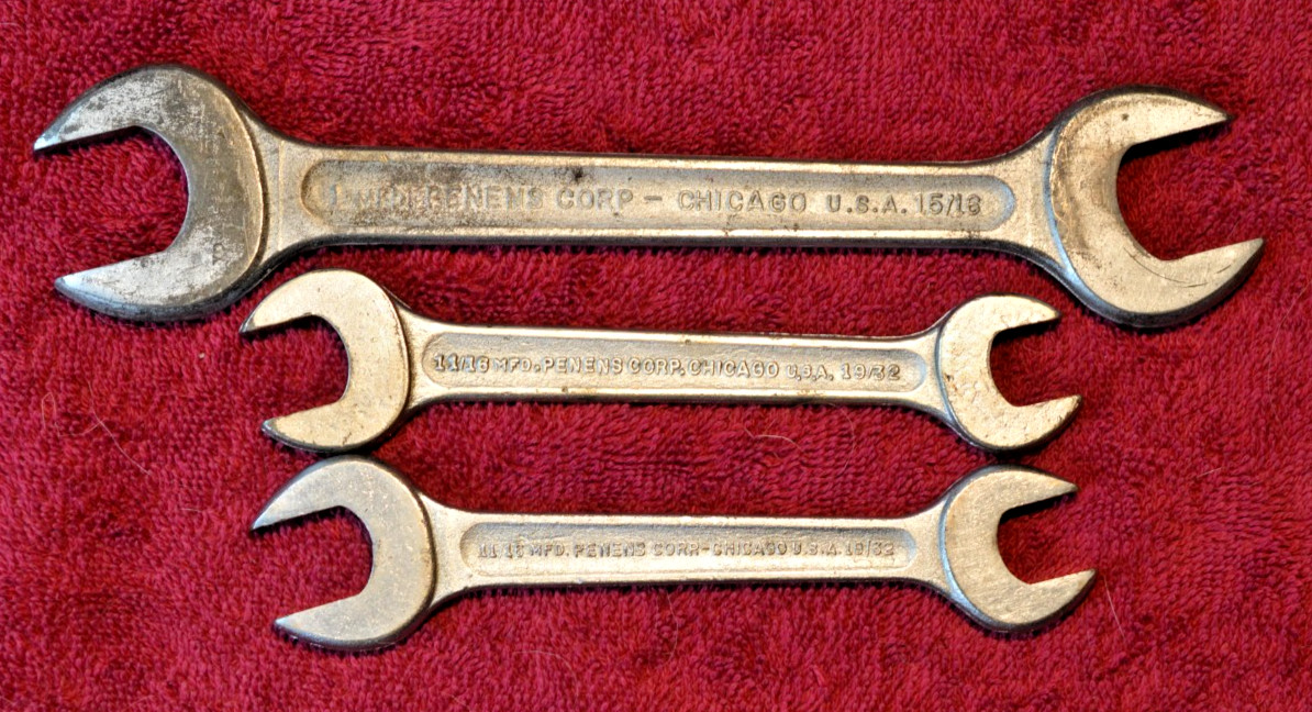 VTG Penens Wrenches 3 Piece Assorted Sizes & Types made in USA Please Read