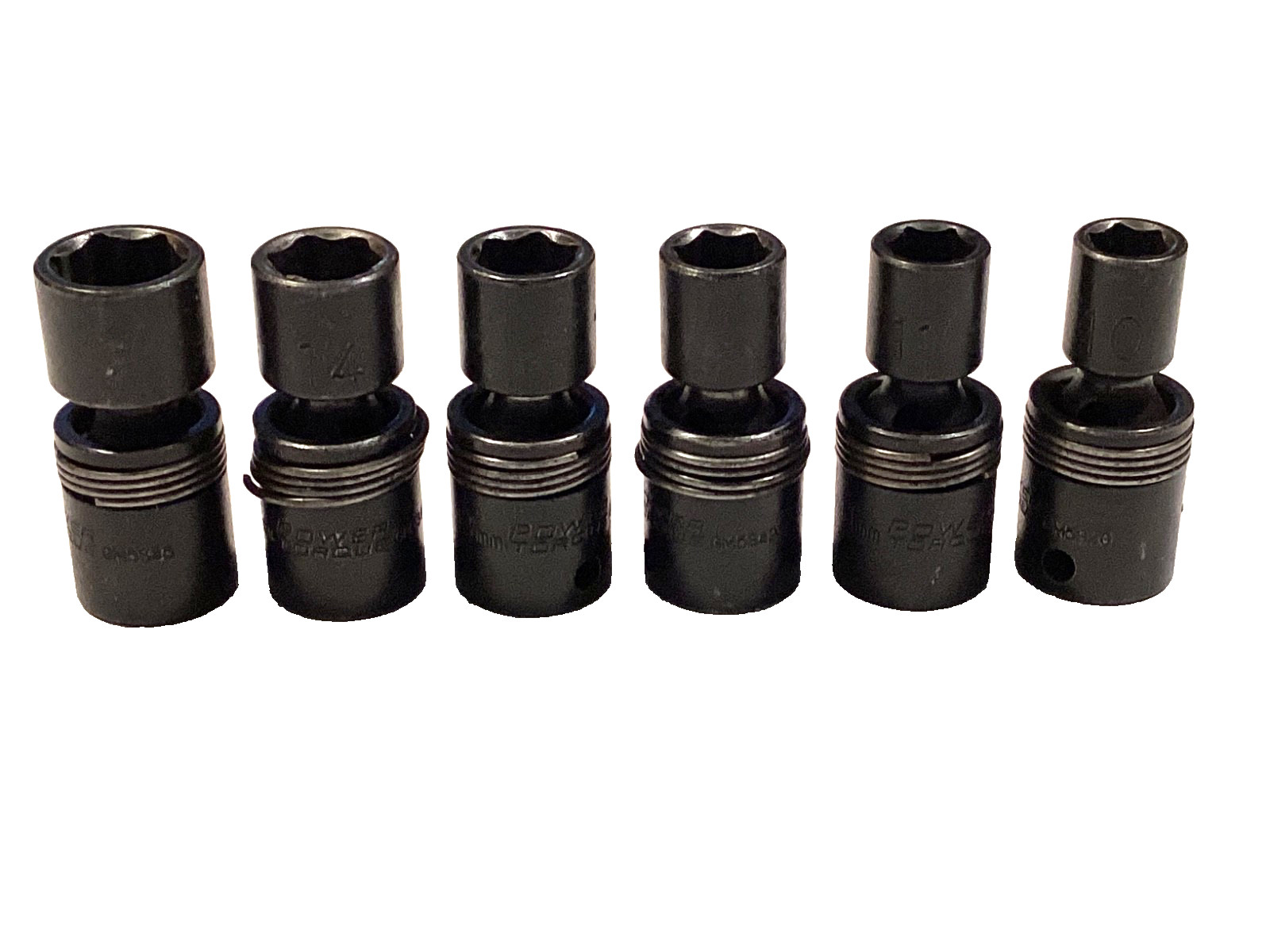 Power Torque 6 Piece Metric 6 Point Shallow Universal Socket Set 10MM-16MM NICE