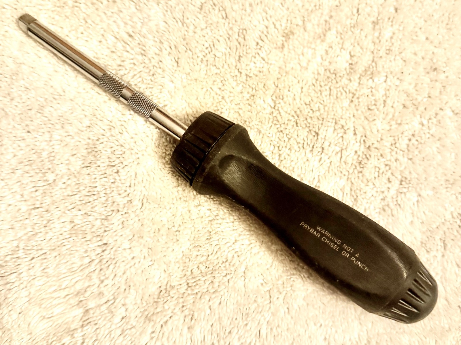 Snap-on TMR4 1/4″ Ratcheting Driver Black Hard Handle + 8mm TMM8 10mm TMM10 Sock