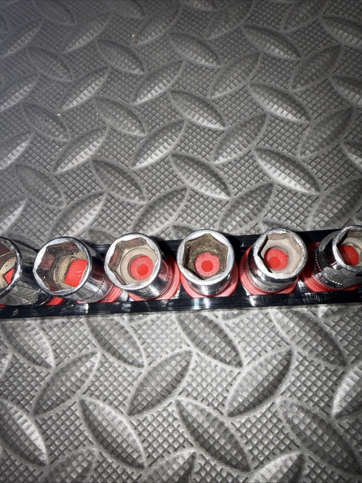 Snap On 14pc Shallow Socket Set 7mm-19mm & 21mm FSM 3/8 Dr With ABS Socket Rail