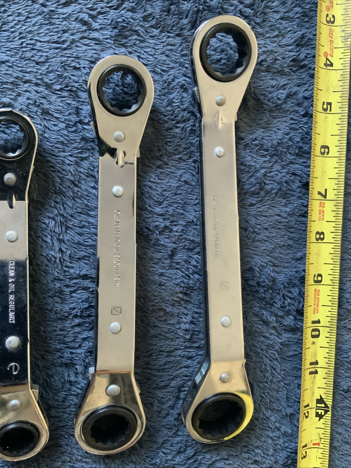 Blue Point Ratcheting Wrench Set, Sae…5pc….buffed Marks…..vv