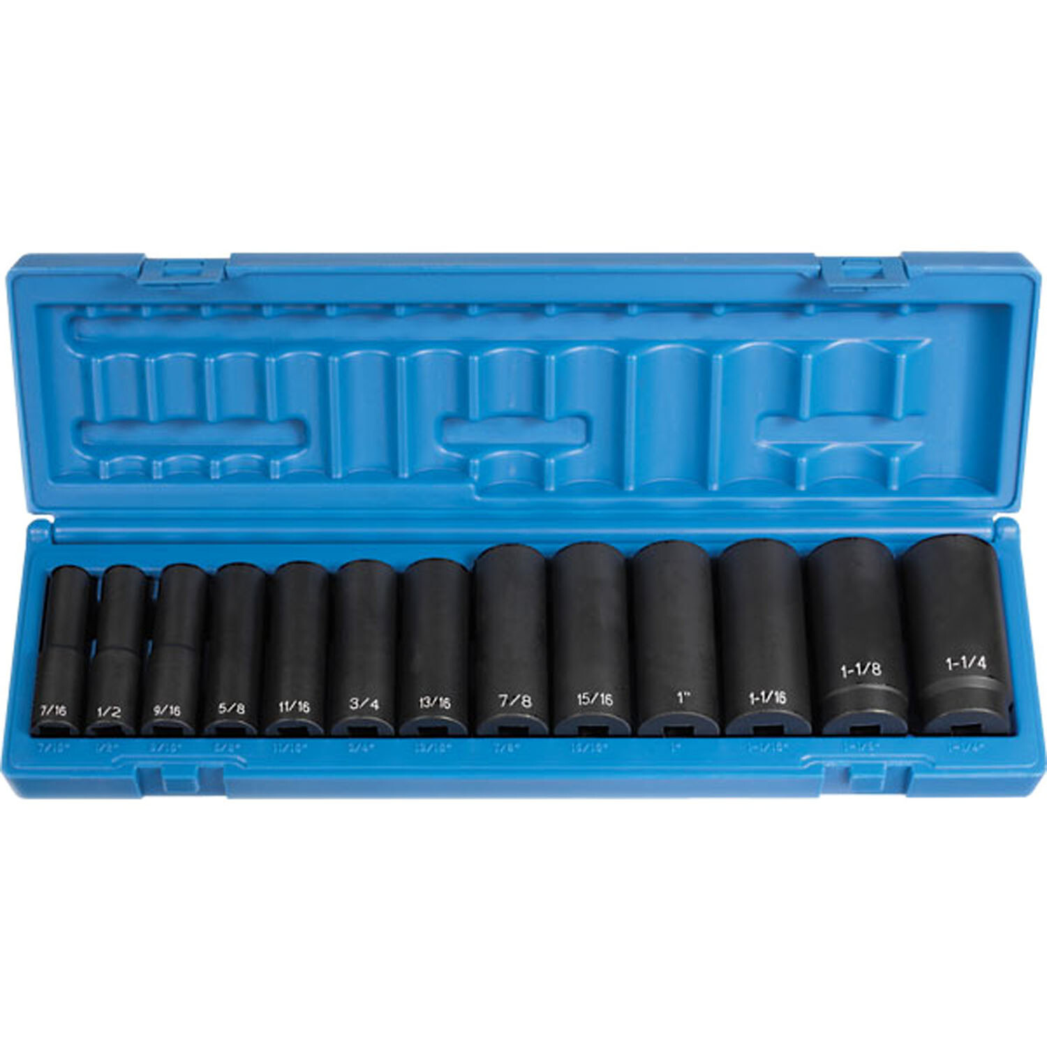 Grey Pneumatic 1312D 1/2» Drive Deep Length Fractional Set – 13 Piece