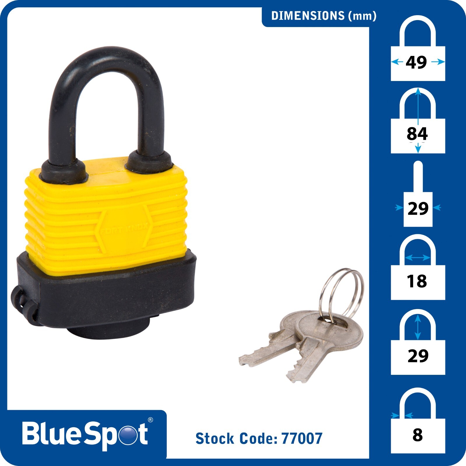 BlueSpot – 40mm Weather Resistant Padlock