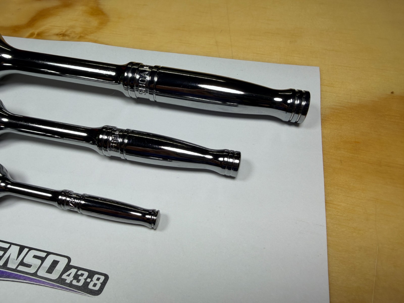 Snap-on Tools NEW 3pc Mix Drive Chrome Fixed Head Ratchet Set T72 F80 S80A RAT80