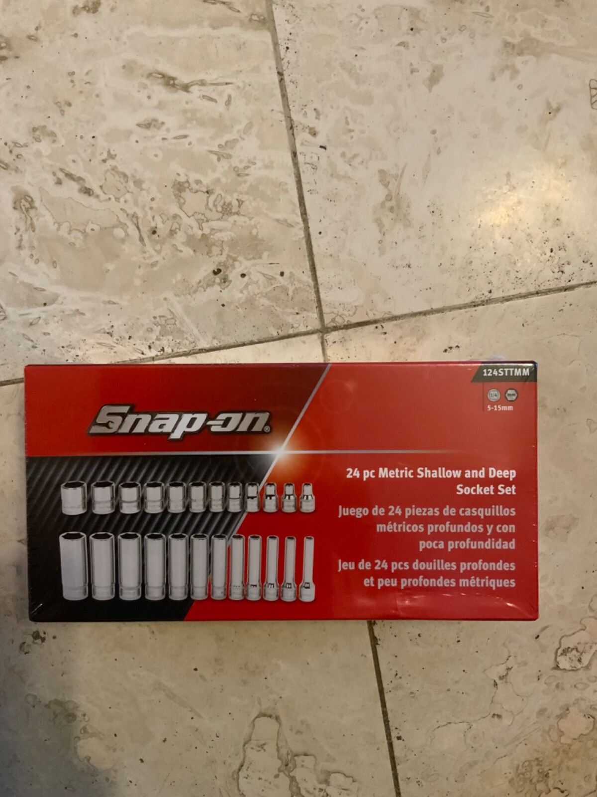 Snap On 24 Pc 1/4” Metric Shallow + Deep 5 – 15 mm 124STTMM New
