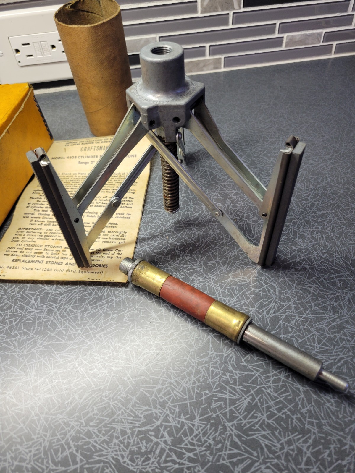 Vintage Craftsman Cylinder Surfacing Hone 9-4638 Made In USA
