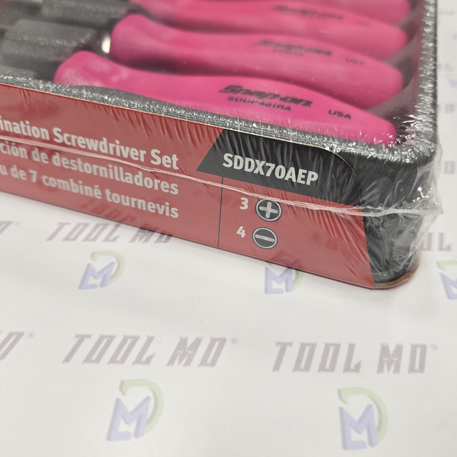 Snap-on Tools NEW LIMITED 7pc ELECTRIC PINK Hard Grip Screwdriver Set SDDX70AEP