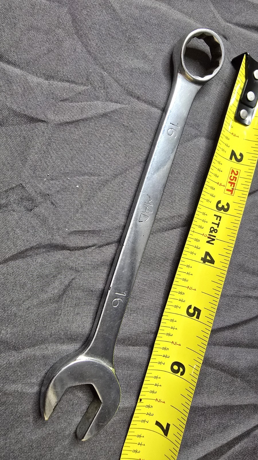 Mac Tools Combination Chrome Wrench M16CW 12 Pt USA Made Handtool M16 CW