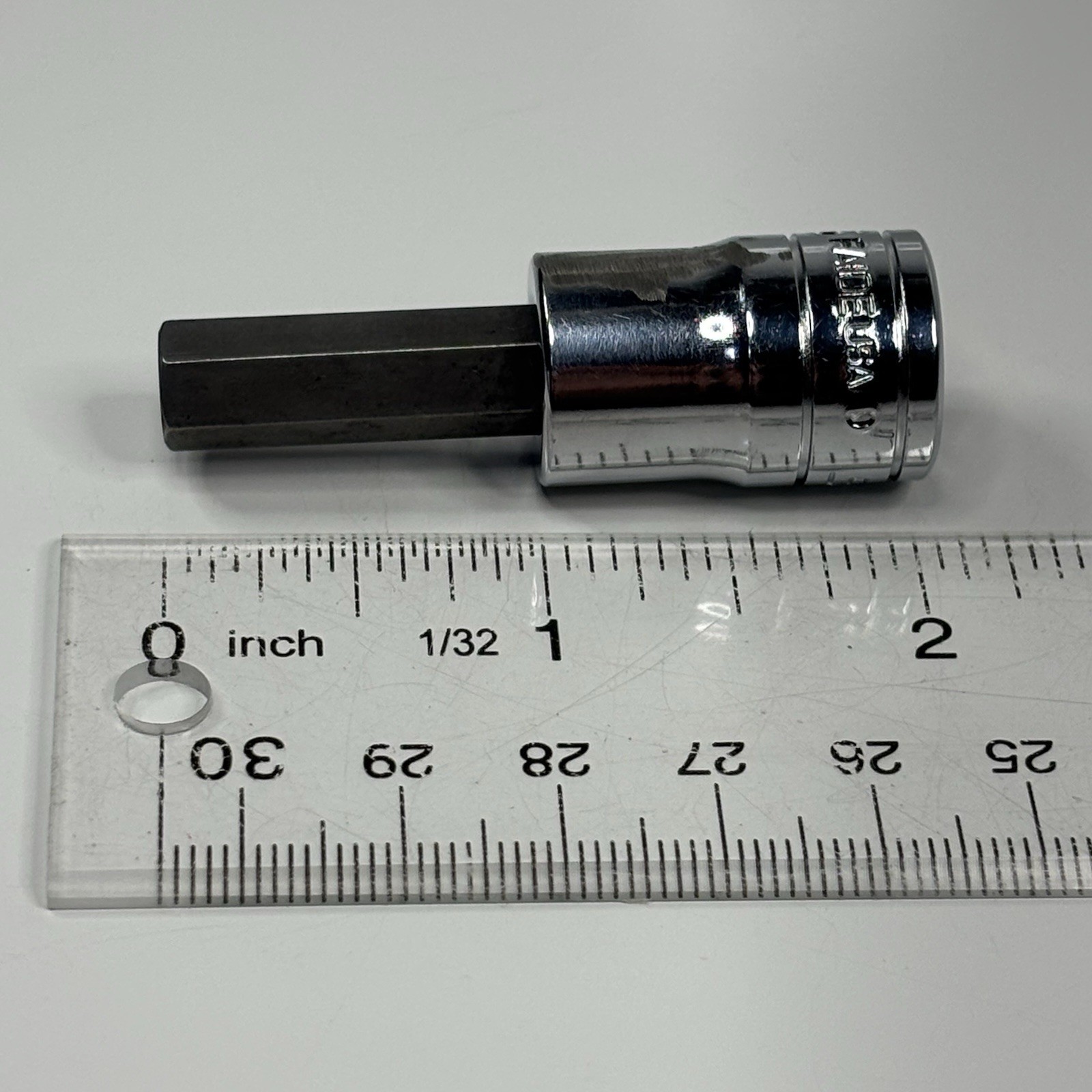 Snap On Tools FA10E 3/8 Drive SAE 5/16 Standard Hex Bit Socket Driver USA 1999