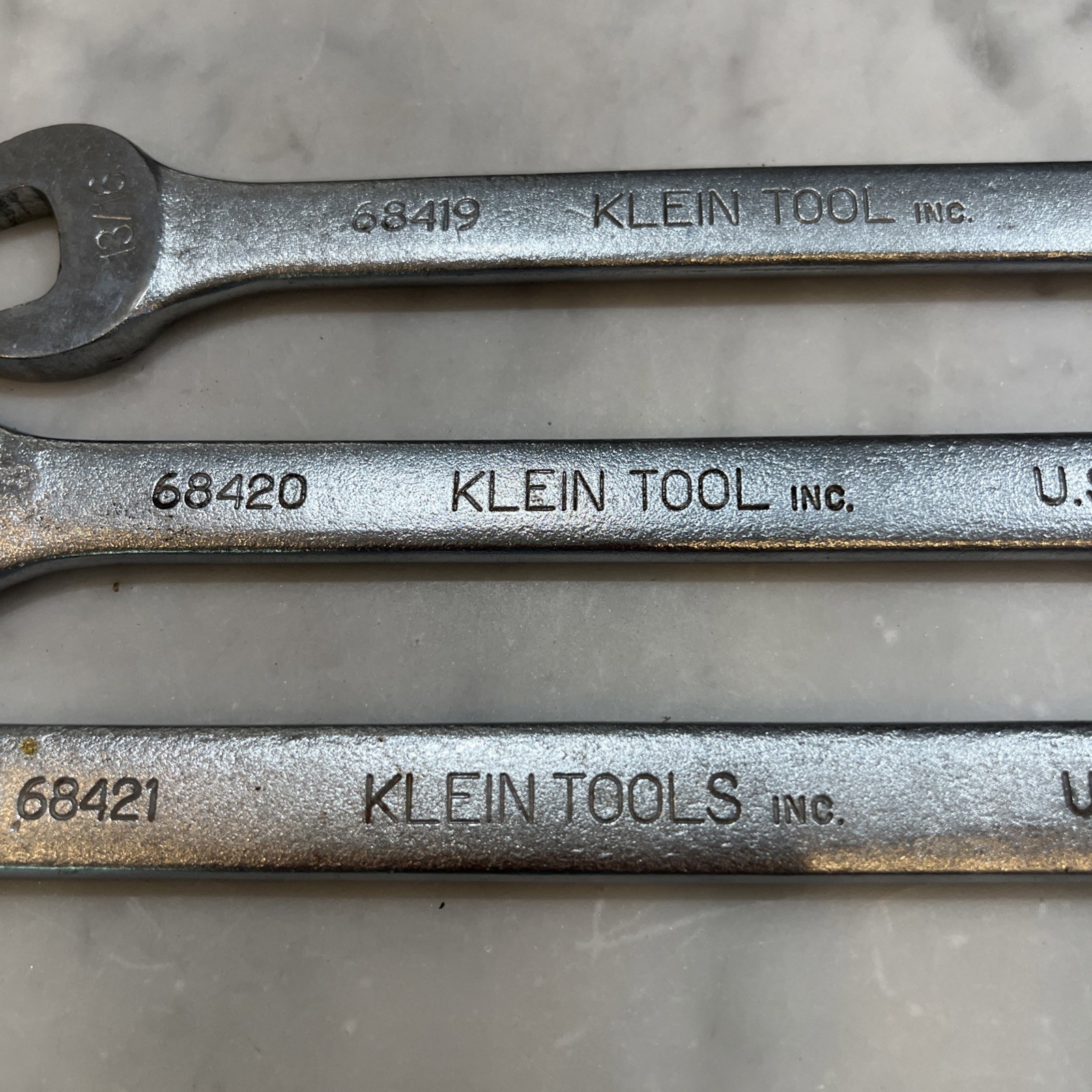 Klein Tools Combination 3 Wrenches 13/16 7/8 15/16 68419 68420 68421 Made USA