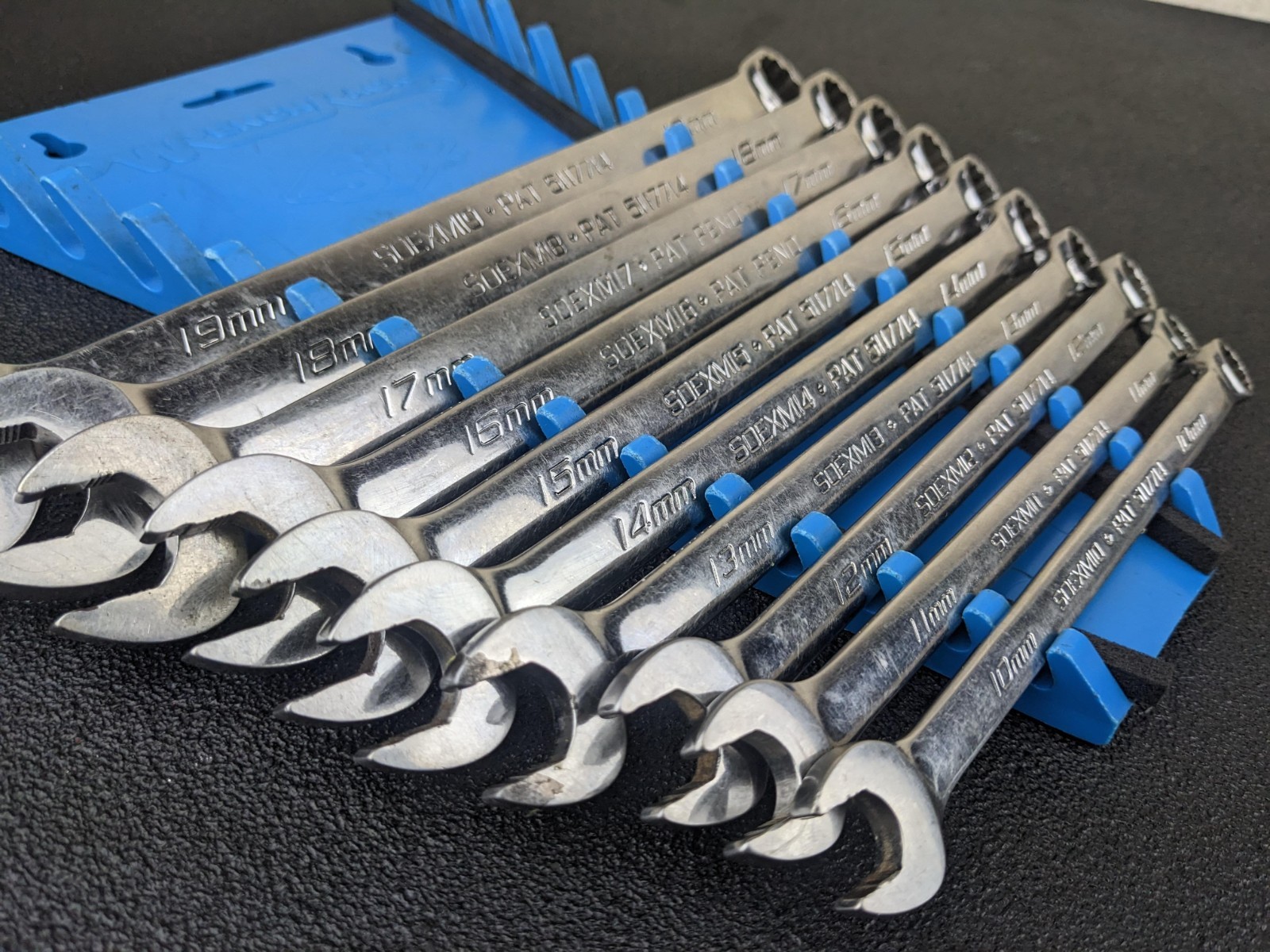 #bp039 Snap-On Tools 10pc 12point METRIC Flank Drive PLUS Wrench Set SOEXM710