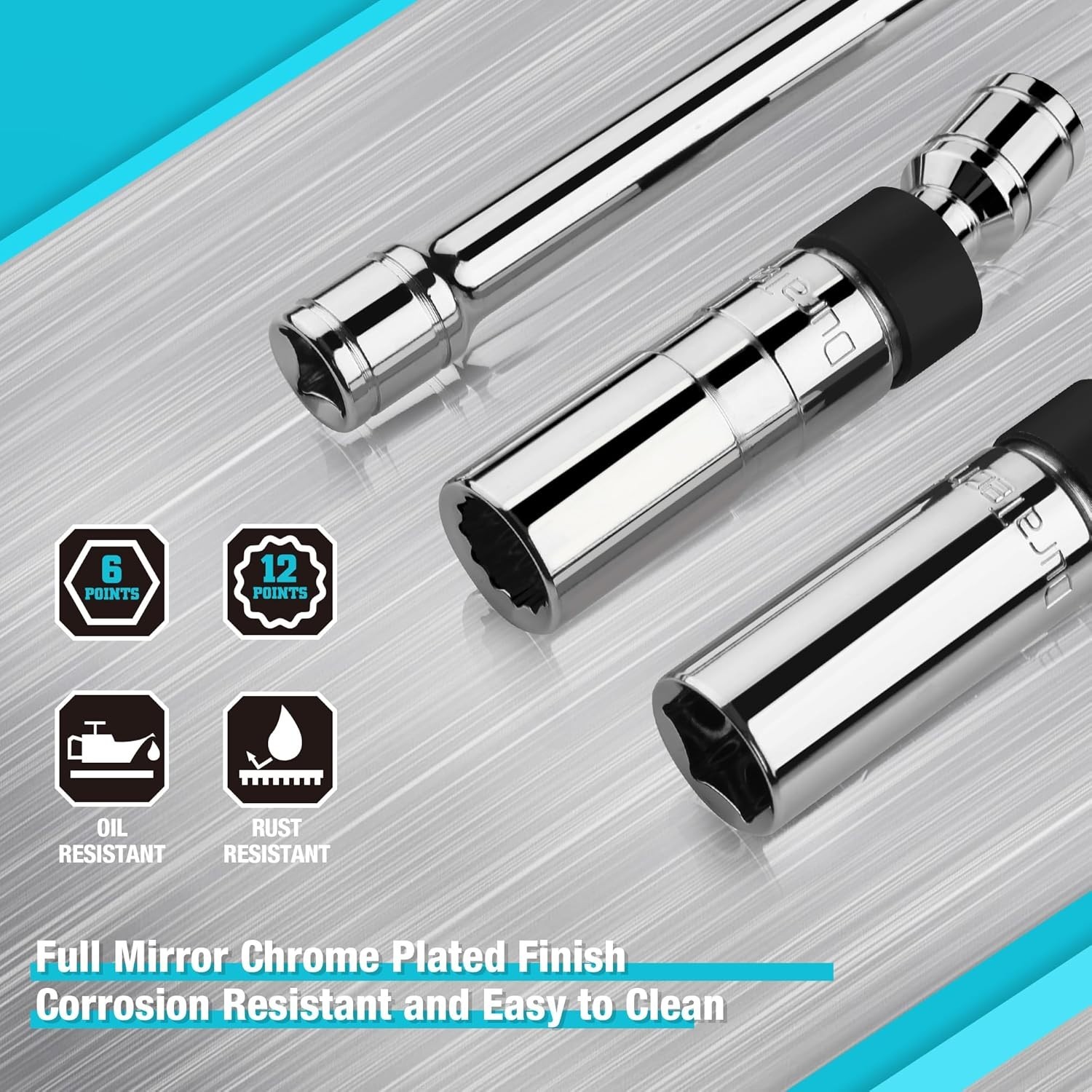 Magnetic Spark Plug Socket Set with Organized Storage and Easy Identification