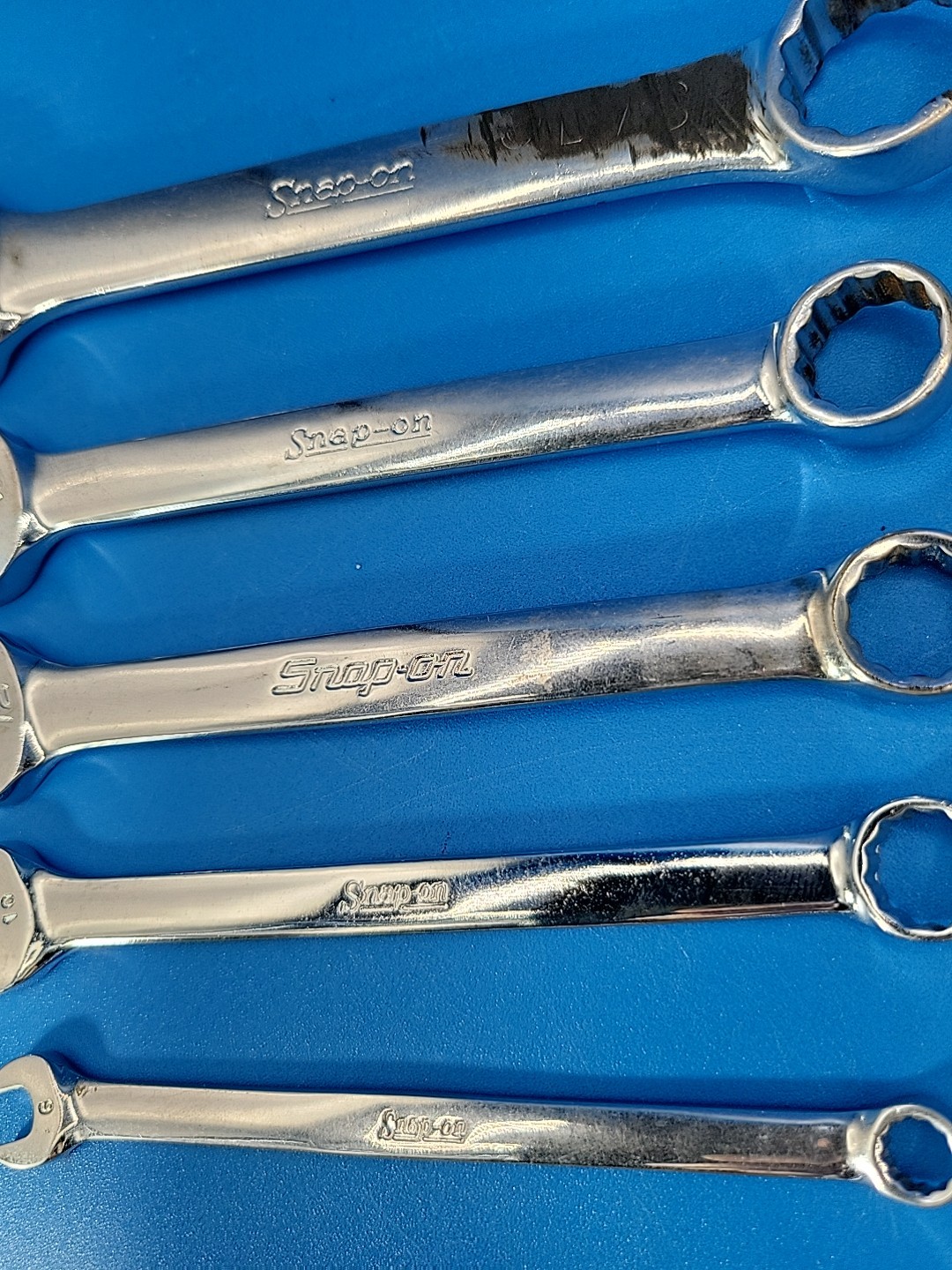 Snap-on Stubby Combination Wrench Set 5/16” to ⅝” 6mm to 19mm OEX 10 Pcs T-2-9