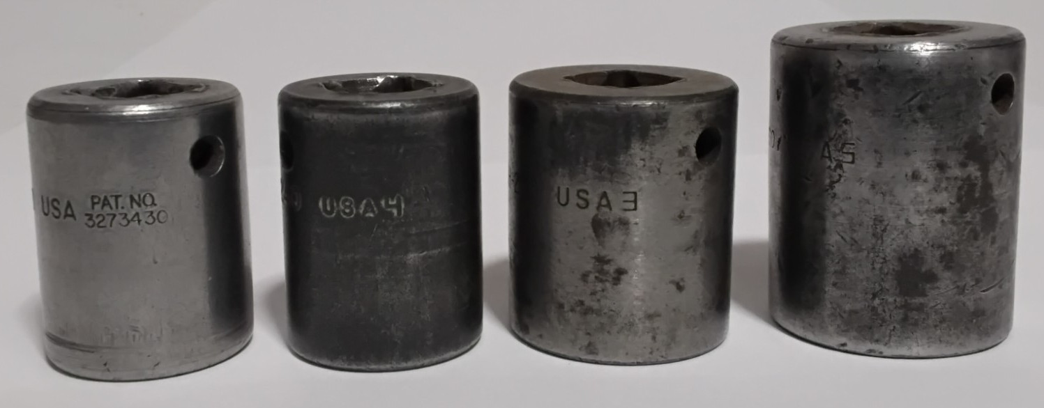 Snap On 1/2″ Drive 6 & 12PT SAE Shallow Impact Sockets Lot Of 4