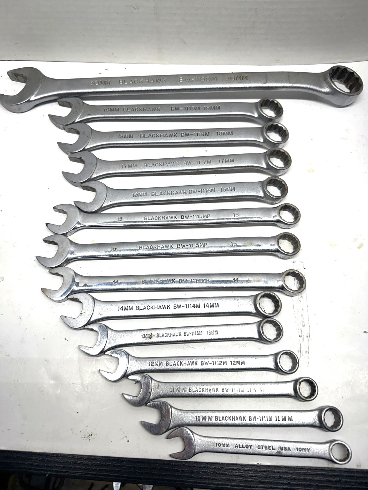 BlackHawk USA 14-Piece Metric Combination Wrench Set 10-19 +30MM and duplicates