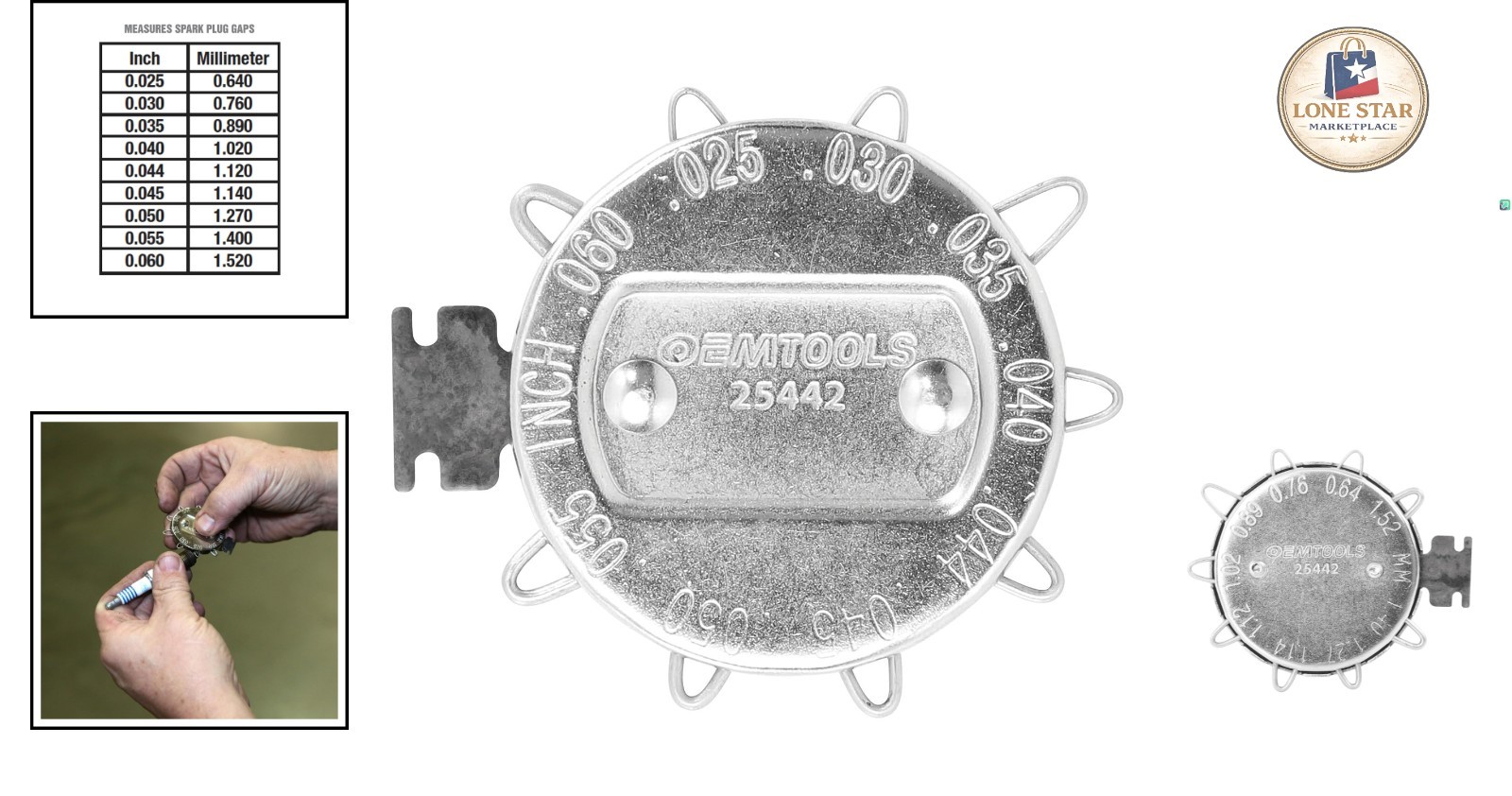 Compact 9-Wire Spark Plug Gap Tool – Dual Measurement for Engine Efficiency