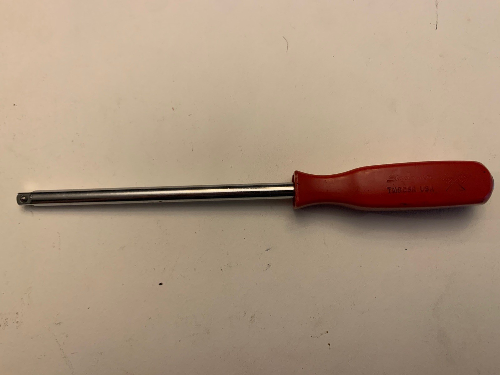 Snap-on Tools USA RARE RED 1/4″ Drive 9” Length Standard Shank Driver TM9CSR