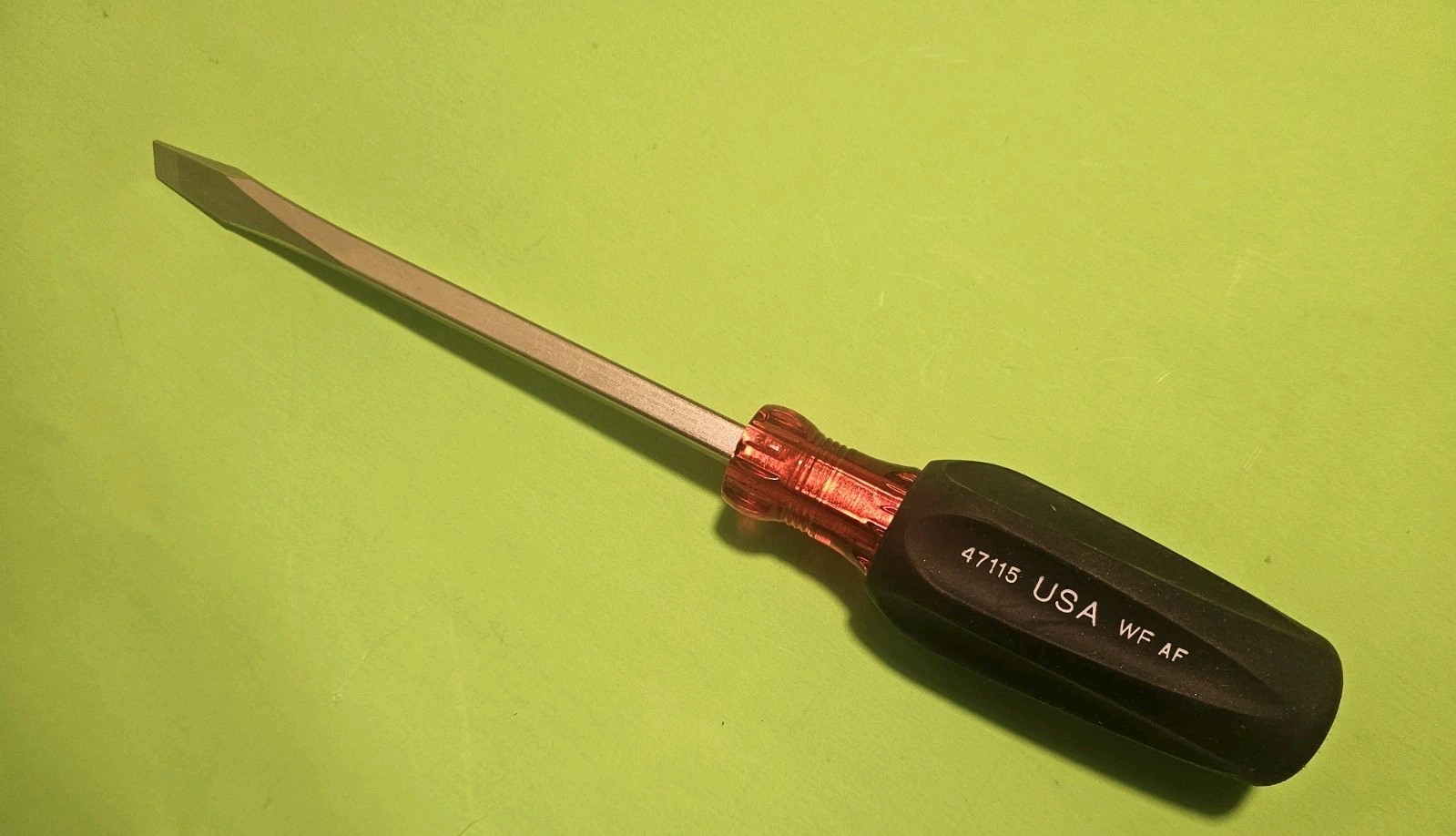 USA MADE NOS: CRAFTSMAN Cushion Grip 5/16″ Slotted SCREWDRIVER 6″, WF PN | 47115