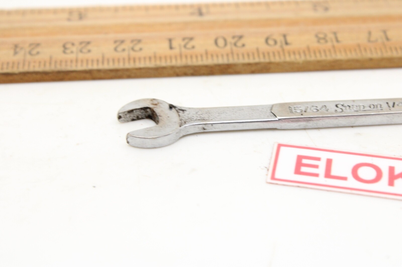 Snap-on DS1516 15/64″ X 1/4″ SAE Chrome Open End Ignition Wrench USA
