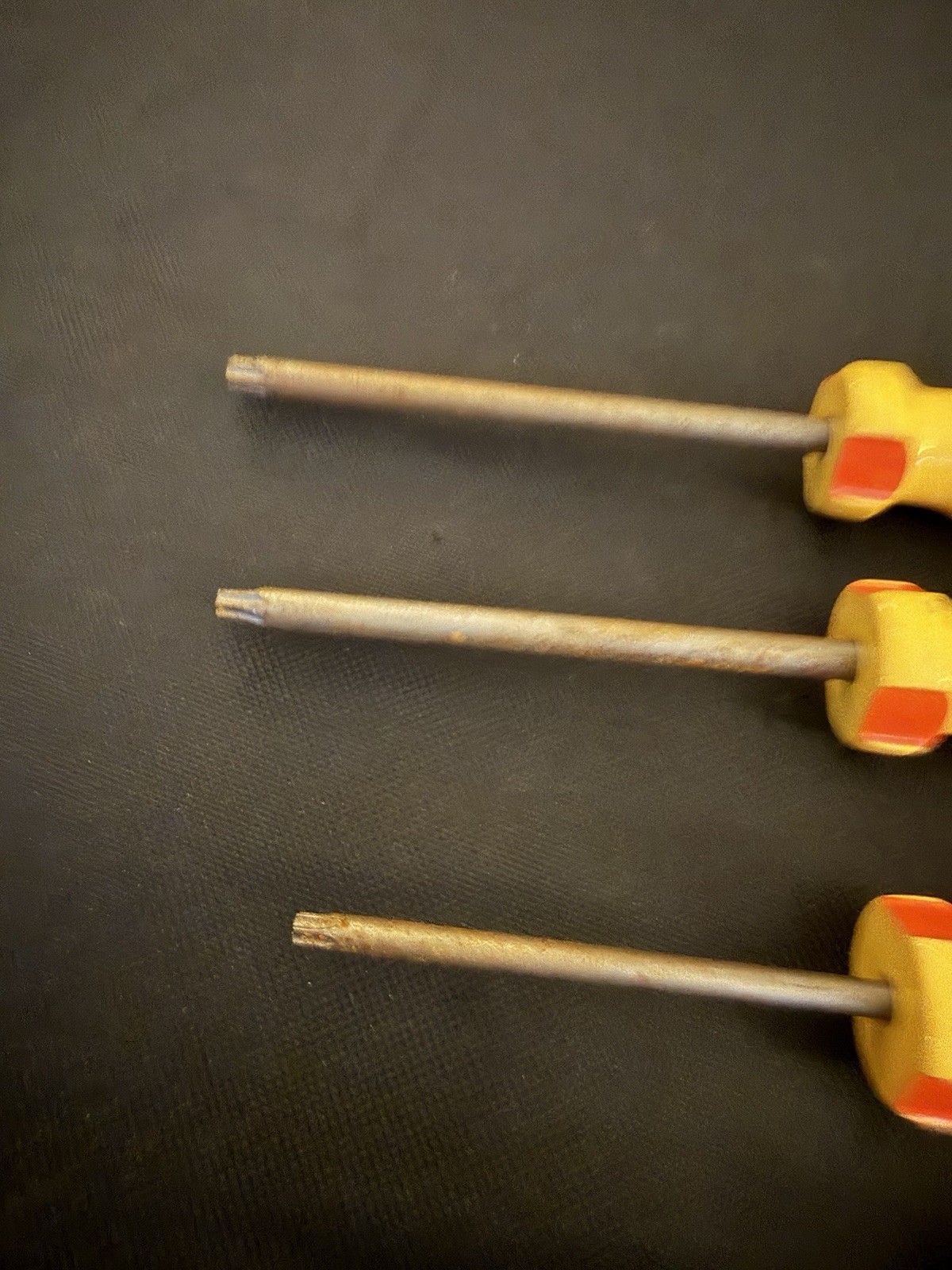 SK Tools USA RARE Red/Yellow Hard Handle Torx T15-T30 Screwdriver Driver Set Lot