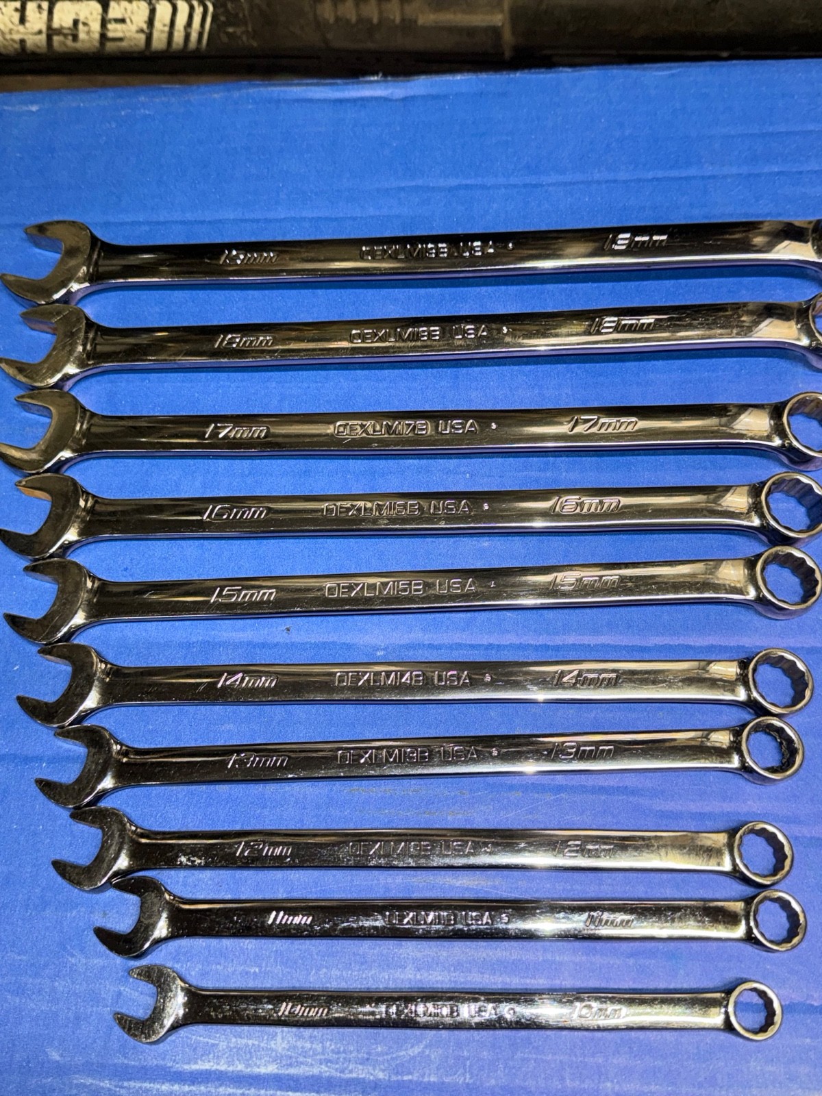Snap On OEXLM – 10 Pc Metric Flank Drive Plus 12 Pt Combination Wrench Set