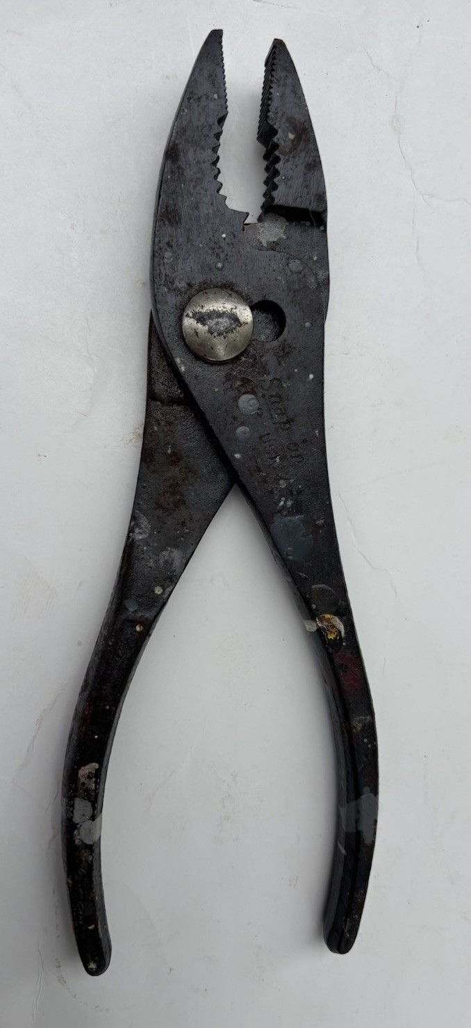 Snap On 8″ Heavy Duty Talon Grip Combination Slip Joint Pliers Vintage