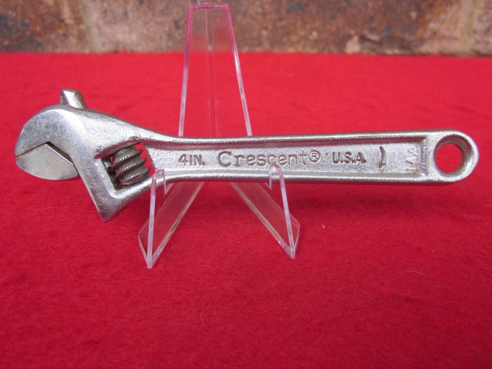 Vintage Crescent 4″ Adjustable Wrench Forged Steel Crestoloy Made in USA NICE