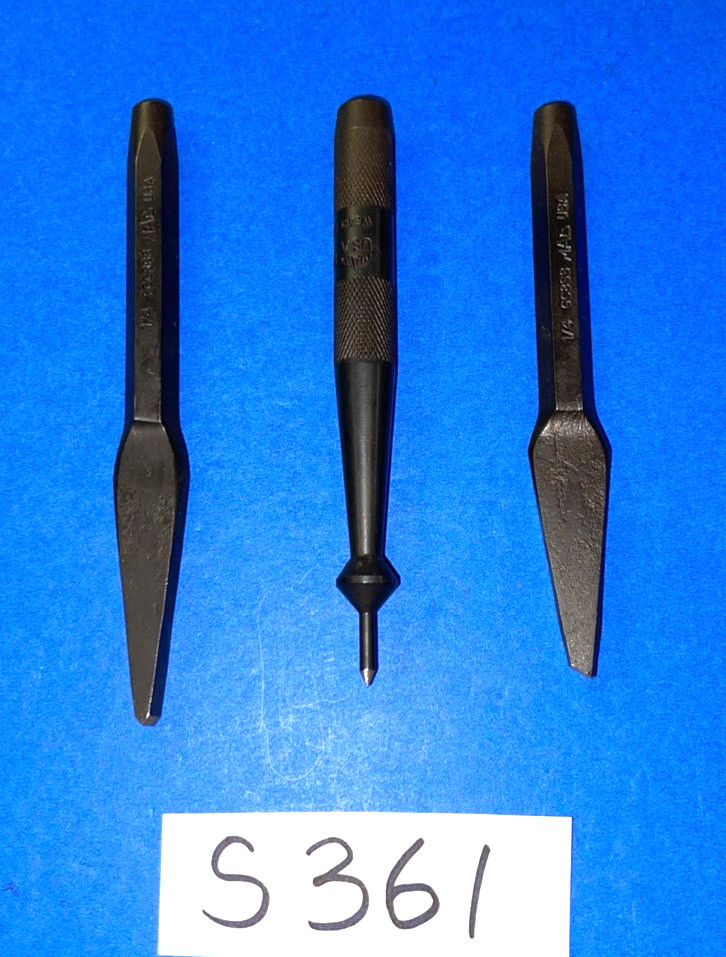 MAC TOOLS 3 PIECE CAPE & GOUGE POINT CHISELS & COUNTERSINK COMBINATION PUNCH