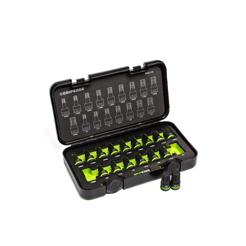 GRIPEDGE MIHC17S 17 Piece Master 1/2″ Drive Impact RPT Hex Driver Set