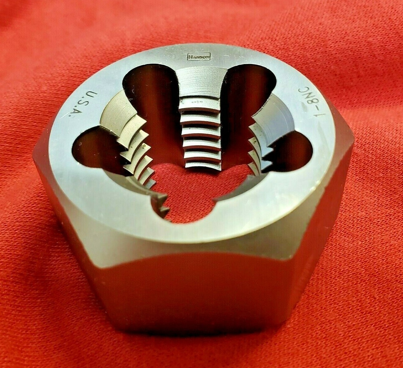 7265 1″-8 NC x 1-13/16 Hex Die Irwin Hanson 7265 CS Carbon Steel SAE