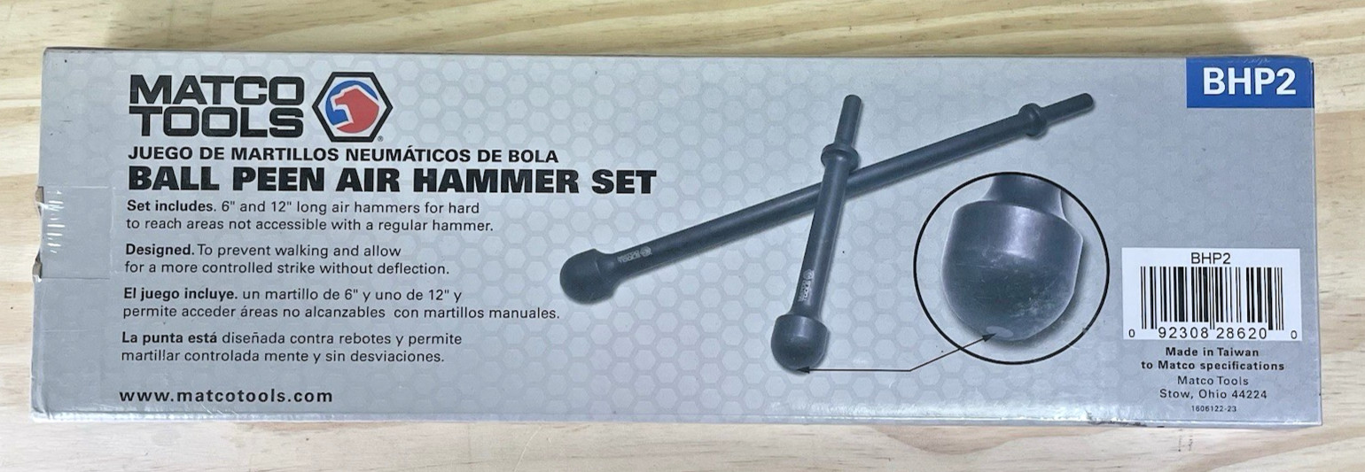 Matco Tools 2 Piece Ball Peen Air Hammer Set BHP2 *BRAND NEW IN BOX* #T13
