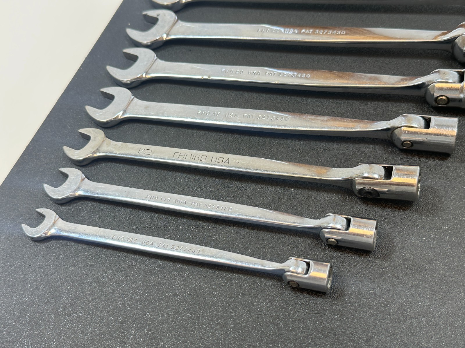 🇺🇸 Snap-on Tools USA FHO607 7pc SAE 3/8″-3/4″ Flex Head Combination Wrench Set