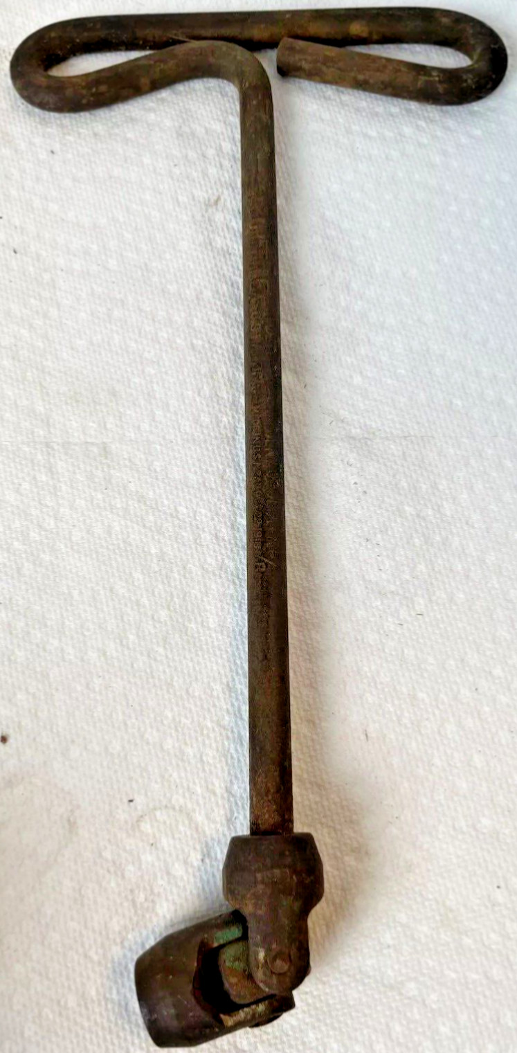 Antique Socket T Wrench Walden Worcester 1020 TeeFlex 5/8 Pat 1918 Model T Era